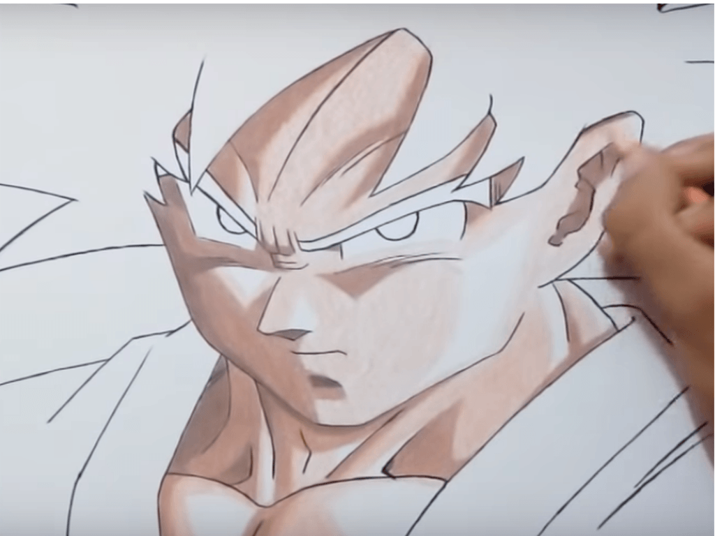 Desenhar Goku Super Saiyan 5 - Desenho e Dicas para Colorir