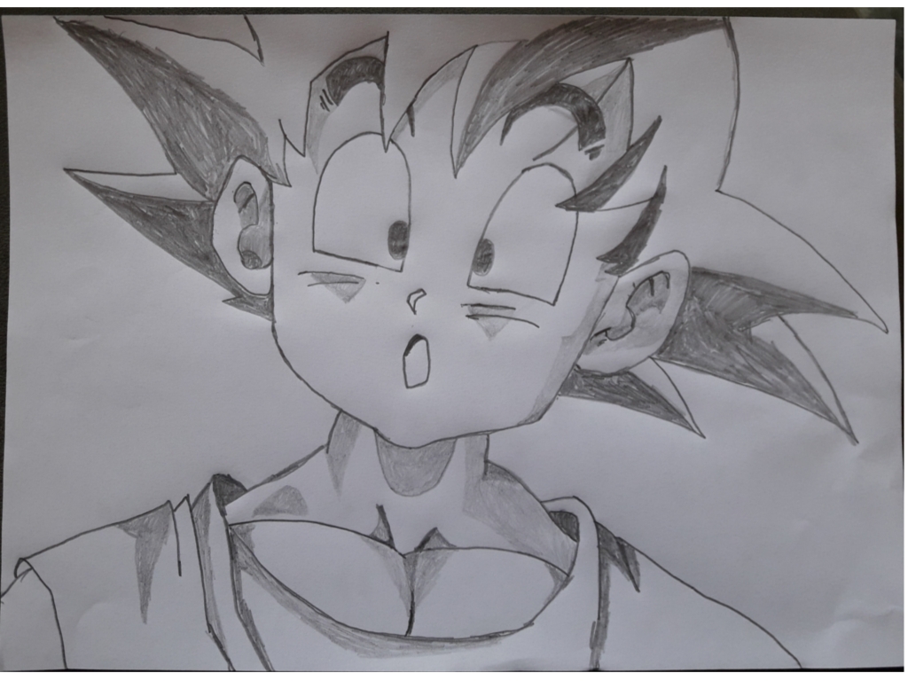 Como desenhar o GOKU criança passo a passo, fácil e rápido 