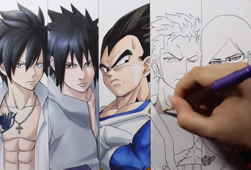 desenhos de anime fáceis, como desenhar metade do rosto sasuke fácil passo  a passo