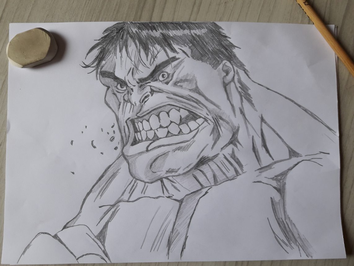 Hulk Como desenhar o homem verde passo a passo rápido