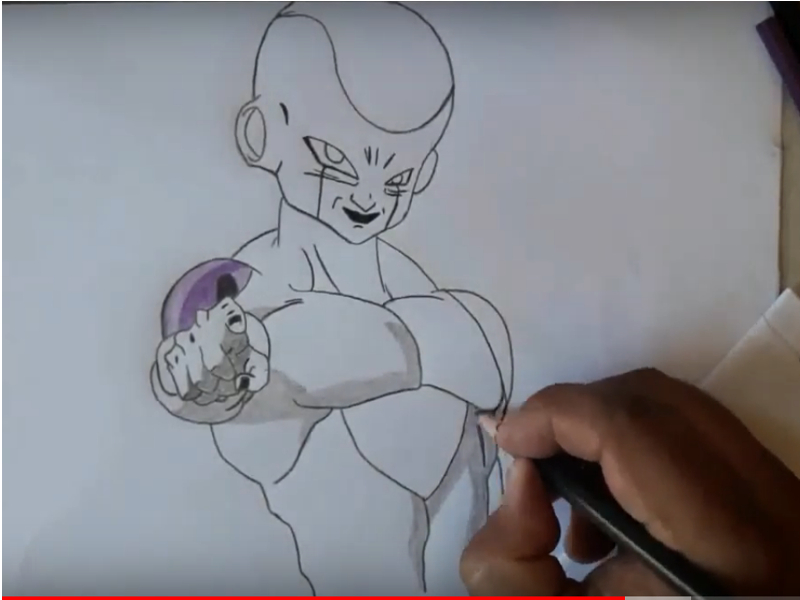 Como desenhar Freeza de Dragon Ball Z PASSO A PASSO 