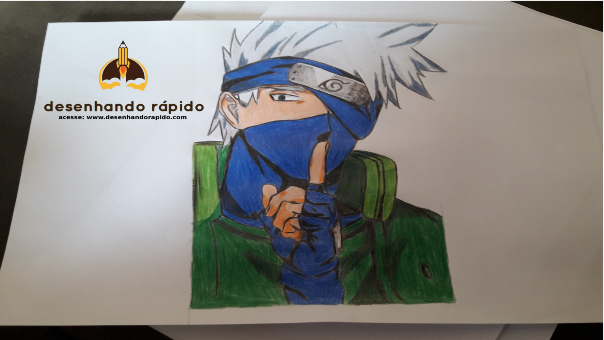 Como desenhar o Kakashi Passo a Passo Com Esboço (Muito Fácil e Para  Iniciantes) 