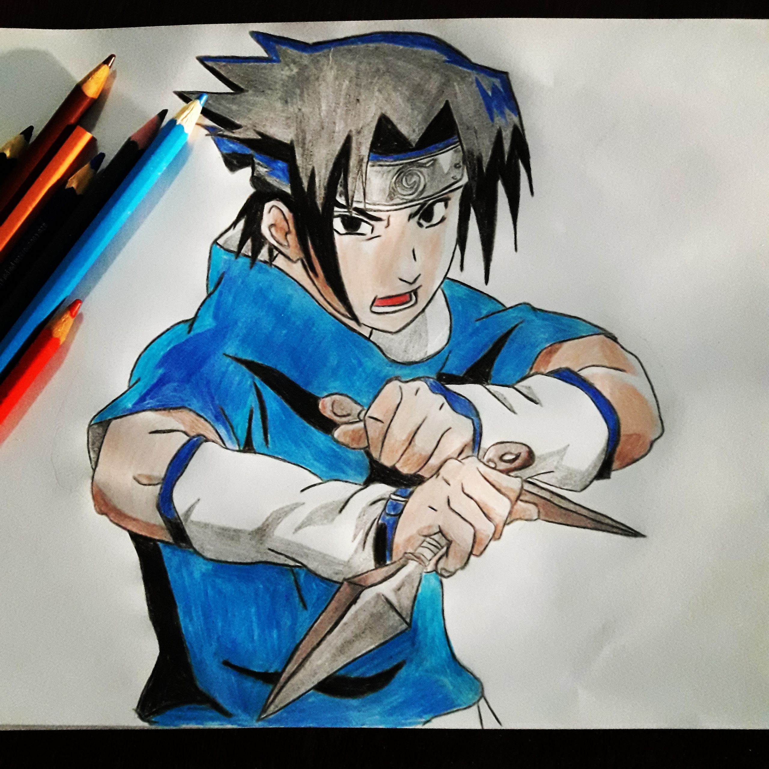 Como desenhar o Sasuke – Naruto